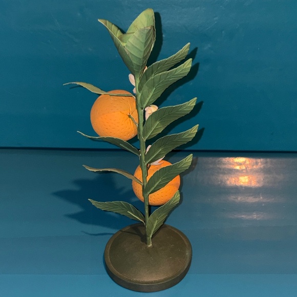 Anthropologie Fruit Metal Orange Candle Holder - Picture 2 of 3